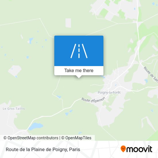 Route De La Plaine De Poigny map