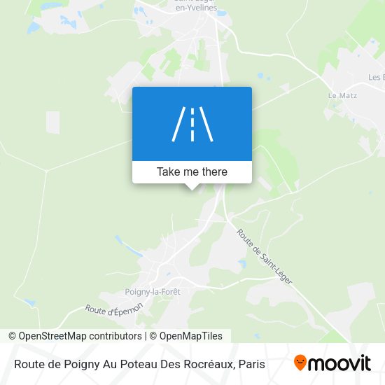 Route de Poigny Au Poteau Des Rocréaux map