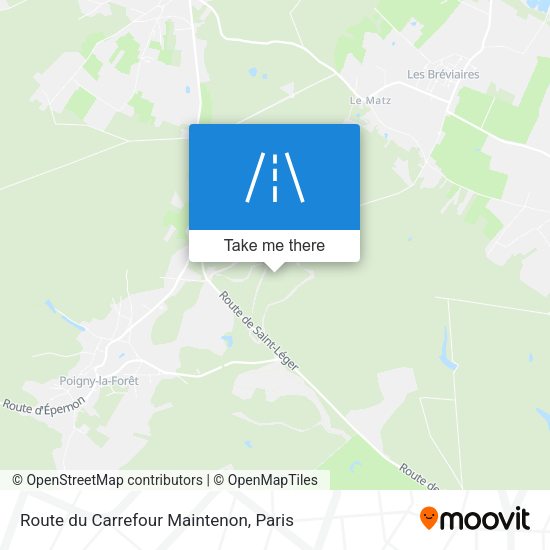 Route Du Carrefour Maintenon map