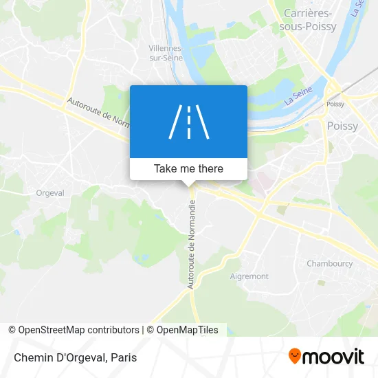 Chemin D'Orgeval map