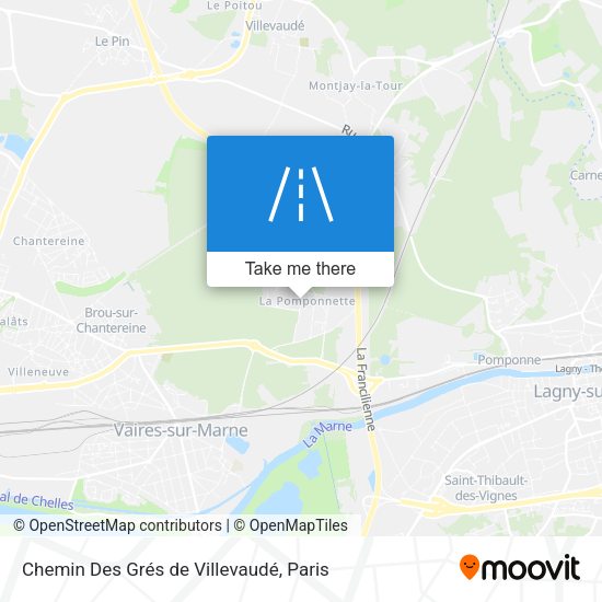 Chemin Des Grés de Villevaudé map