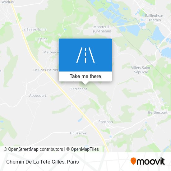 Chemin De La Tête Gilles map