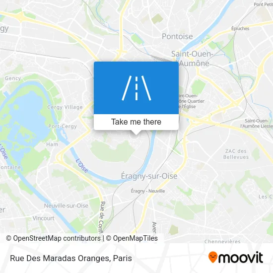 Rue Des Maradas Oranges map