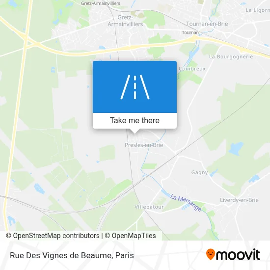 Rue Des Vignes de Beaume map