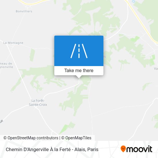 Chemin D'Angerville À La Ferté - Alais map