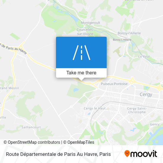 Route Départementale de Paris Au Havre map