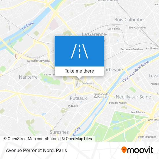 Avenue Perronet Nord map