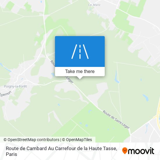 Route De Cambard Au Carrefour De La Haute Tasse map