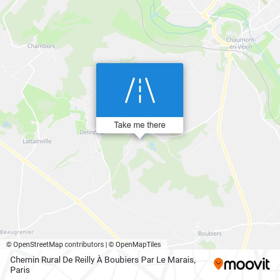 Chemin Rural De Reilly À Boubiers Par Le Marais map