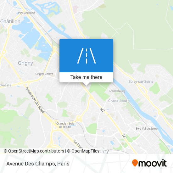 Mapa Avenue Des Champs