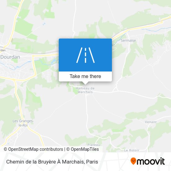 Chemin de la Bruyère À Marchais map