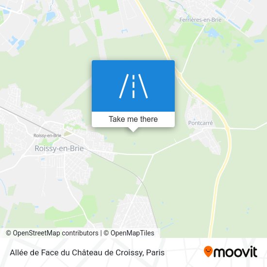 Allée de Face du Château de Croissy map
