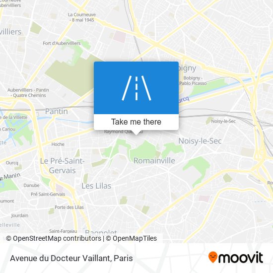 Mapa Avenue du Docteur Vaillant