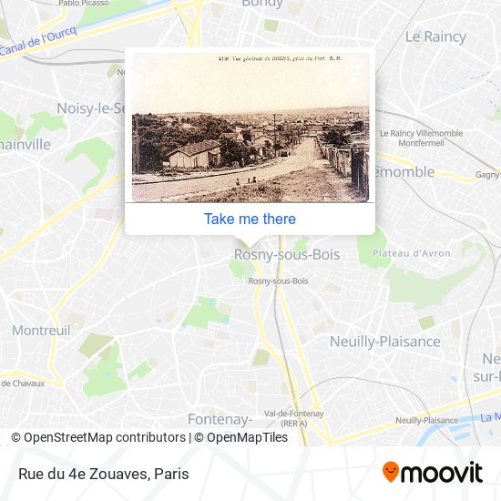 Mapa Rue du 4e Zouaves