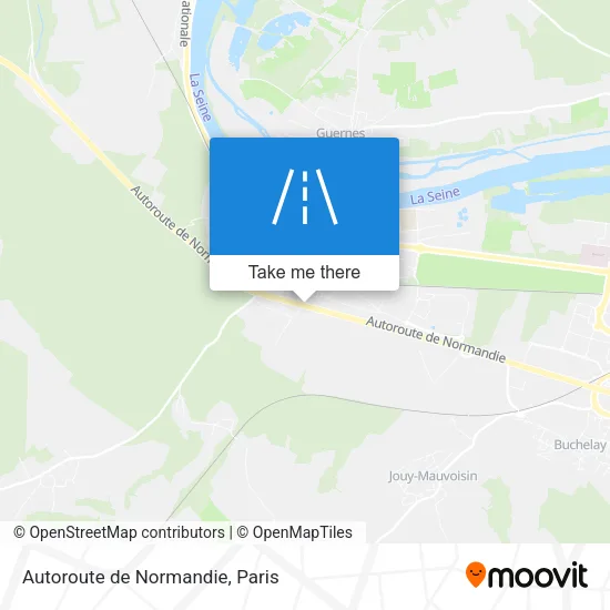 Autoroute de Normandie map