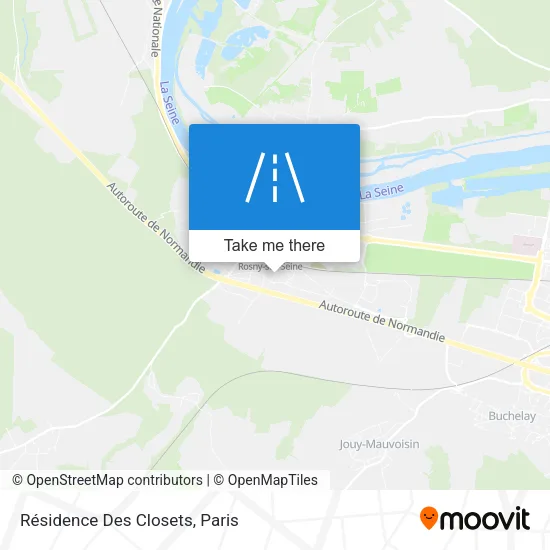 Résidence Des Closets map