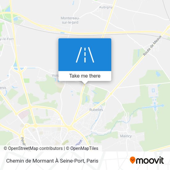 Chemin de Mormant À Seine-Port map