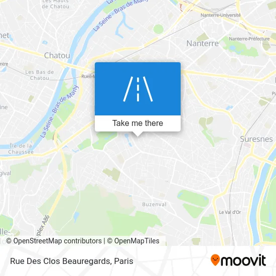 Rue Des Clos Beauregards map