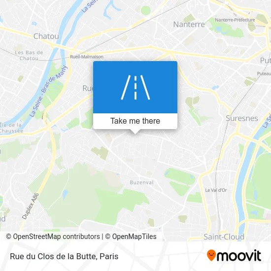 Rue du Clos de la Butte map