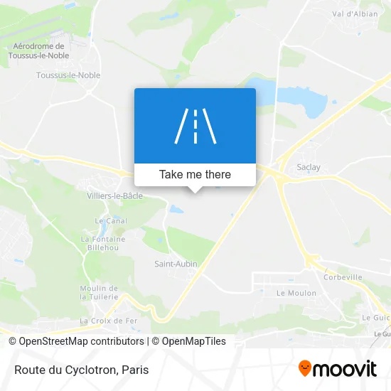 Route du Cyclotron map