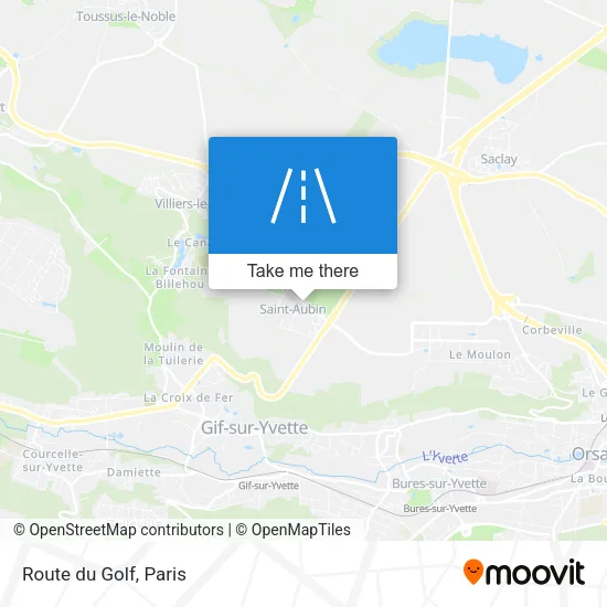Route du Golf map