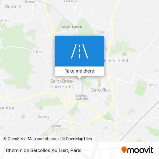 Chemin de Sarcelles Au Luat map