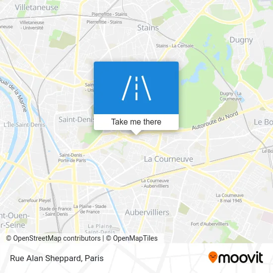 Rue Alan Sheppard map