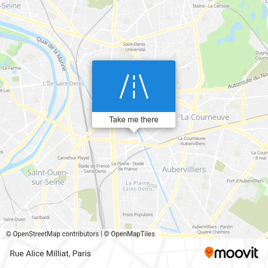 Rue Alice Milliat map