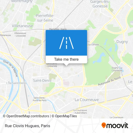 Rue Clovis Hugues map