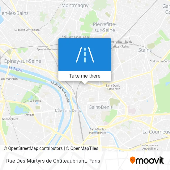 Rue Des Martyrs de Châteaubriant map