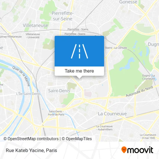 Rue Kateb Yacine map