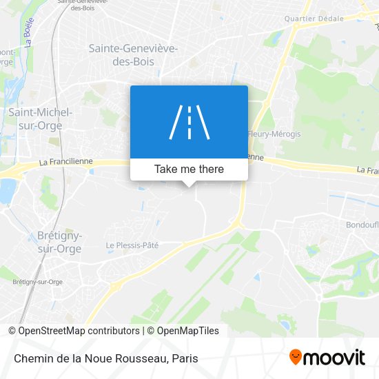 Chemin de la Noue Rousseau map
