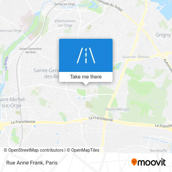 Rue Anne Frank map
