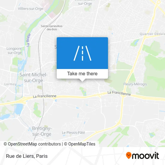 Rue de Liers map