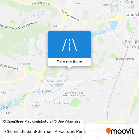 Chemin de Saint-Germain À Fourcon map
