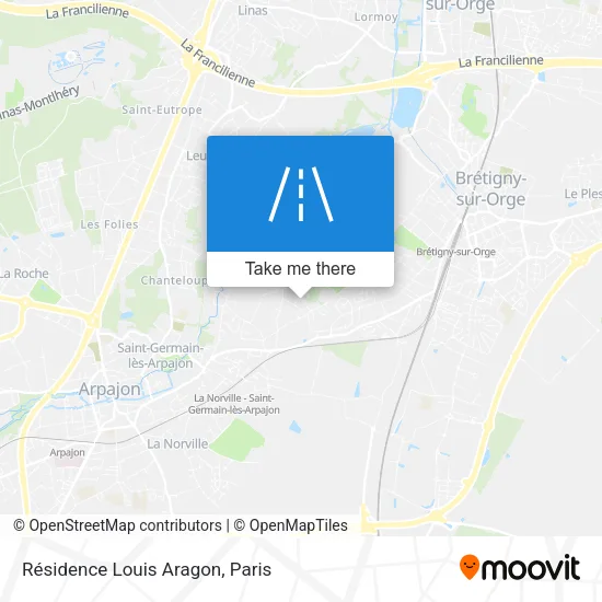 Résidence Louis Aragon map