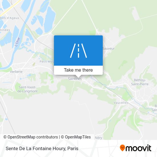 Sente De La Fontaine Houry map