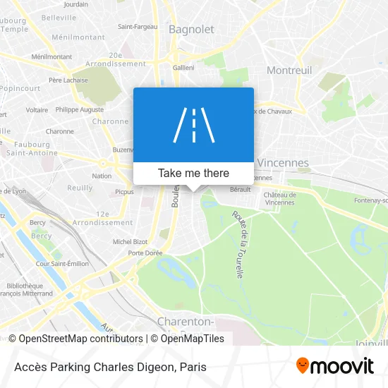 Accès Parking Charles Digeon map