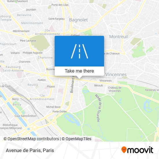 Avenue de Paris map