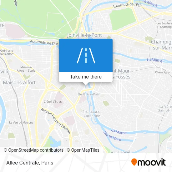 Mapa Allée Centrale