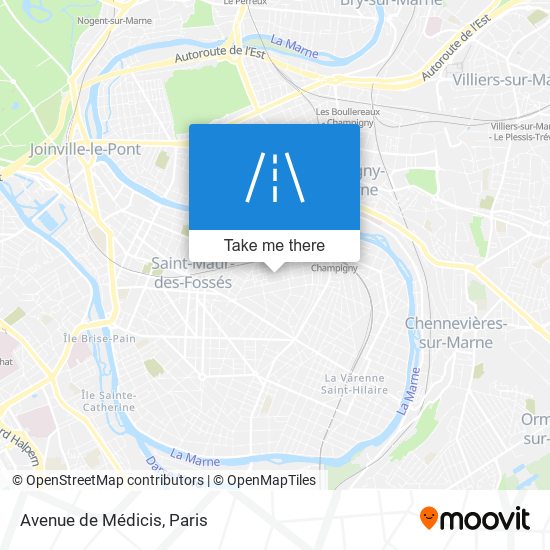 Mapa Avenue de Médicis