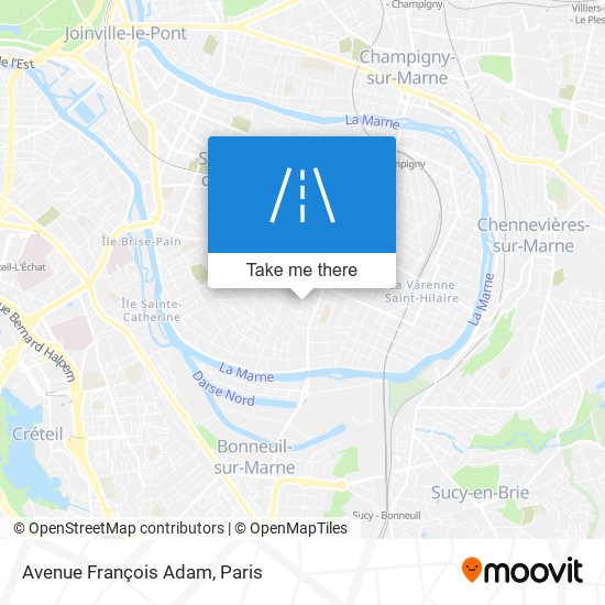 Mapa Avenue François Adam