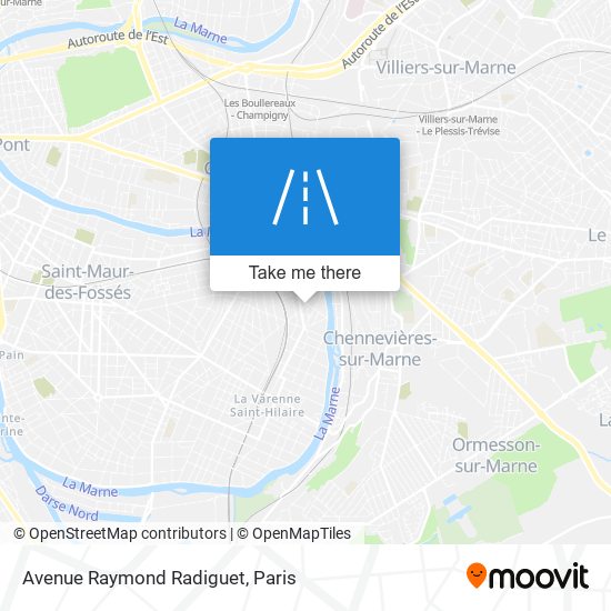 Mapa Avenue Raymond Radiguet