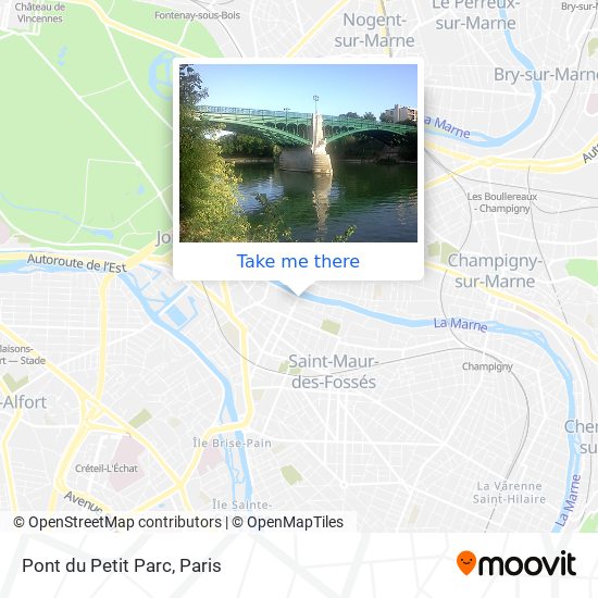 Mapa Pont du Petit Parc