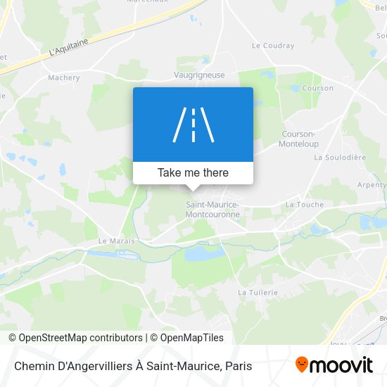 Chemin D'Angervilliers À Saint-Maurice map