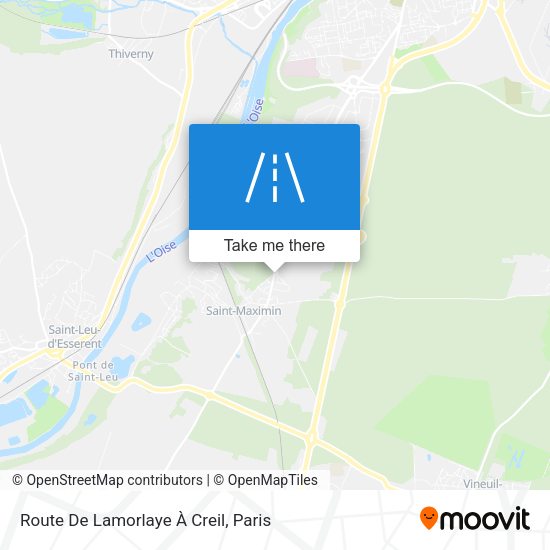 Route De Lamorlaye À Creil map