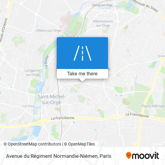 Mapa Avenue du Régiment Normandie-Niémen