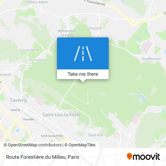Route Forestière Du Milieu map