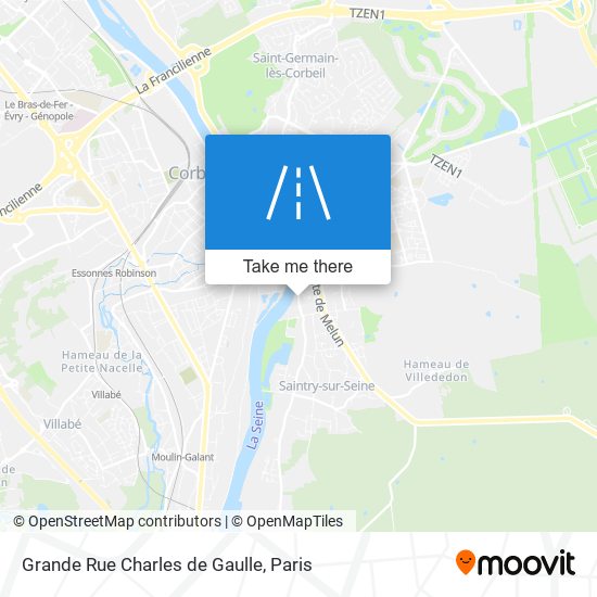 Mapa Grande Rue Charles de Gaulle