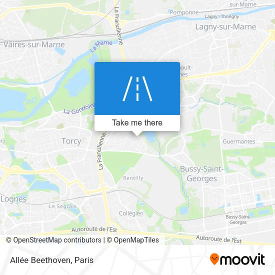 Mapa Allée Beethoven